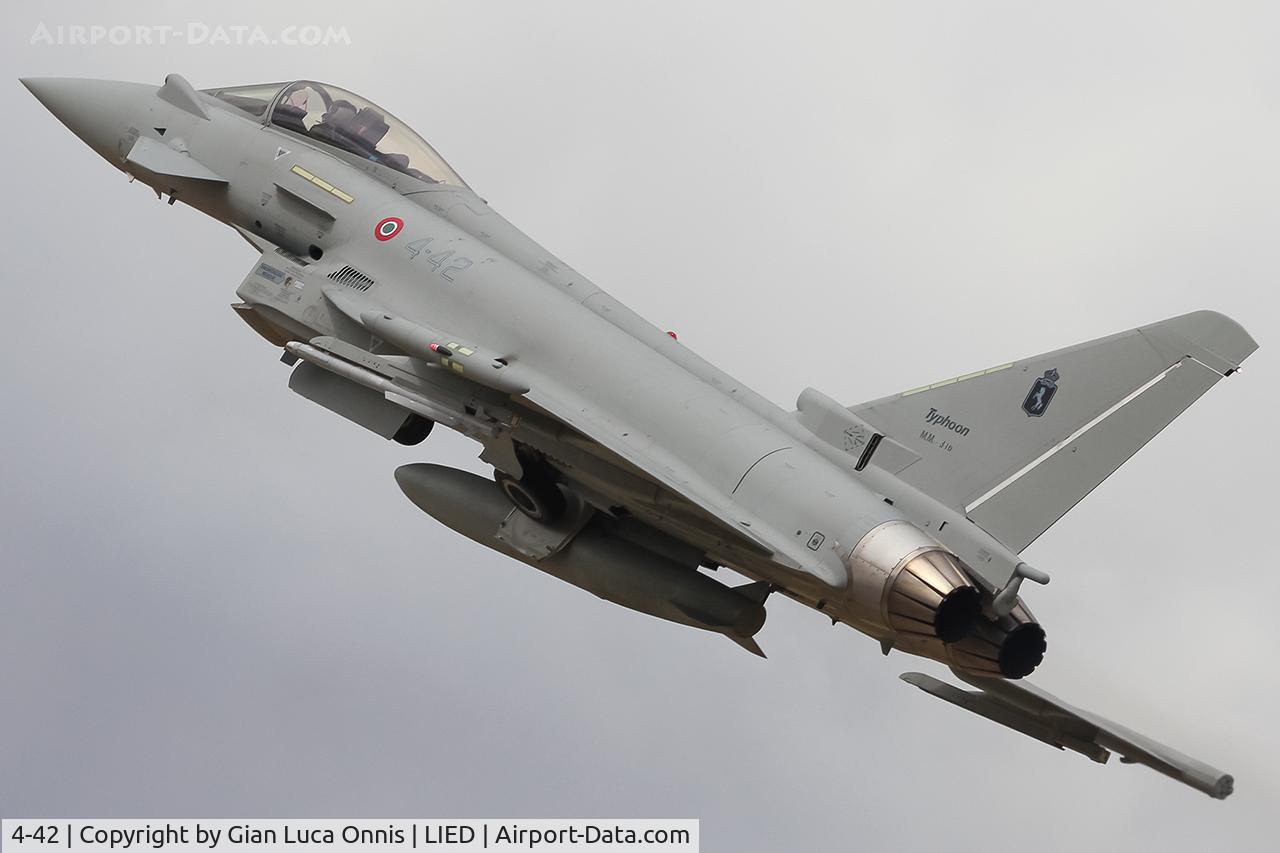 4-42, Eurofighter EF-2000 Typhoon S C/N MM7313/IS048, LOW PASS