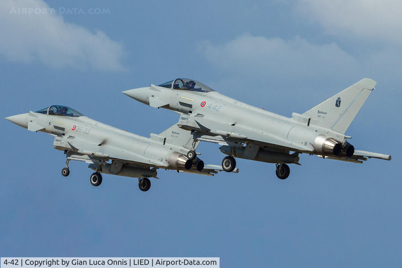 4-42, Eurofighter EF-2000 Typhoon S C/N MM7313/IS048, TWO LANDING (36-33)