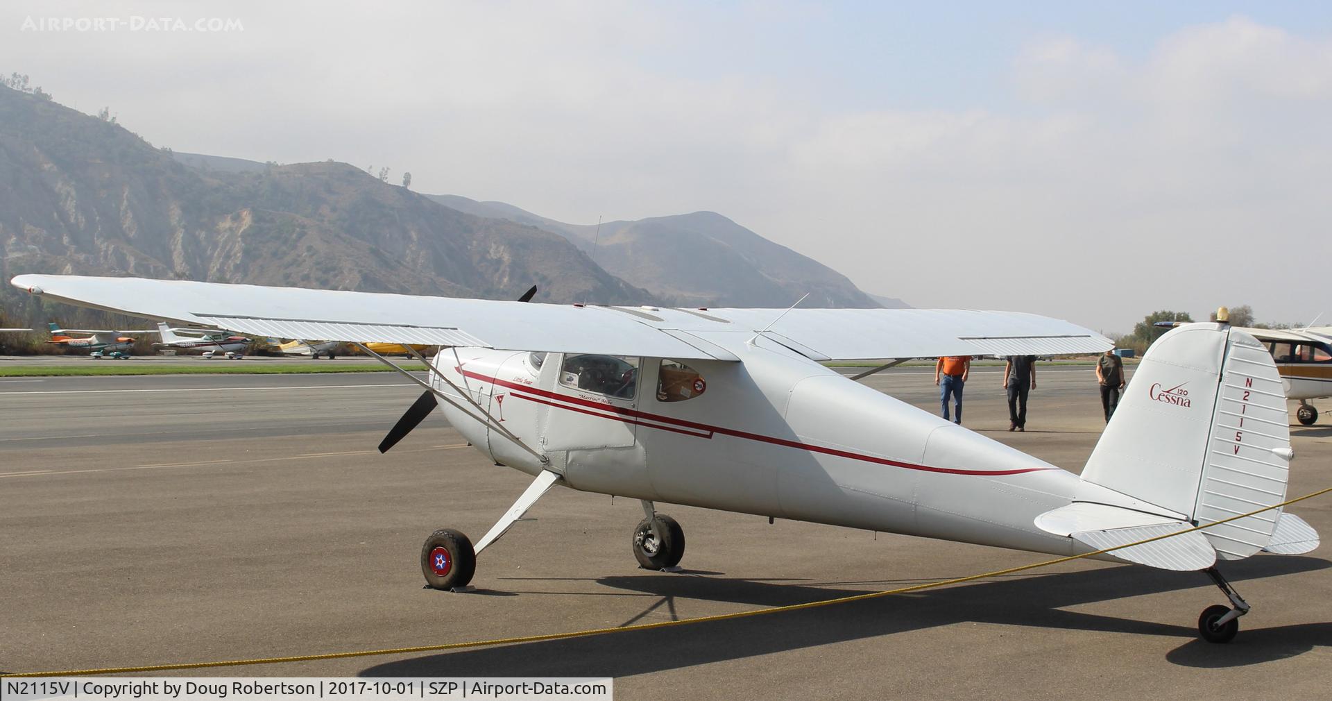 N2115V, 1948 Cessna 120 C/N 14340, 1948 Cessna 120, Continental C85 85 Hp, added each side window ala C140 a common modification