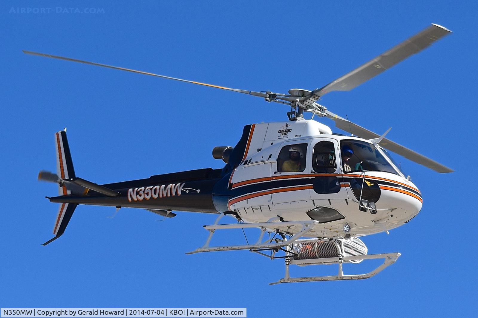 N350MW, 2012 Eurocopter AS-350B-3 Ecureuil Ecureuil C/N 7478, Departing BLM helo pad.
