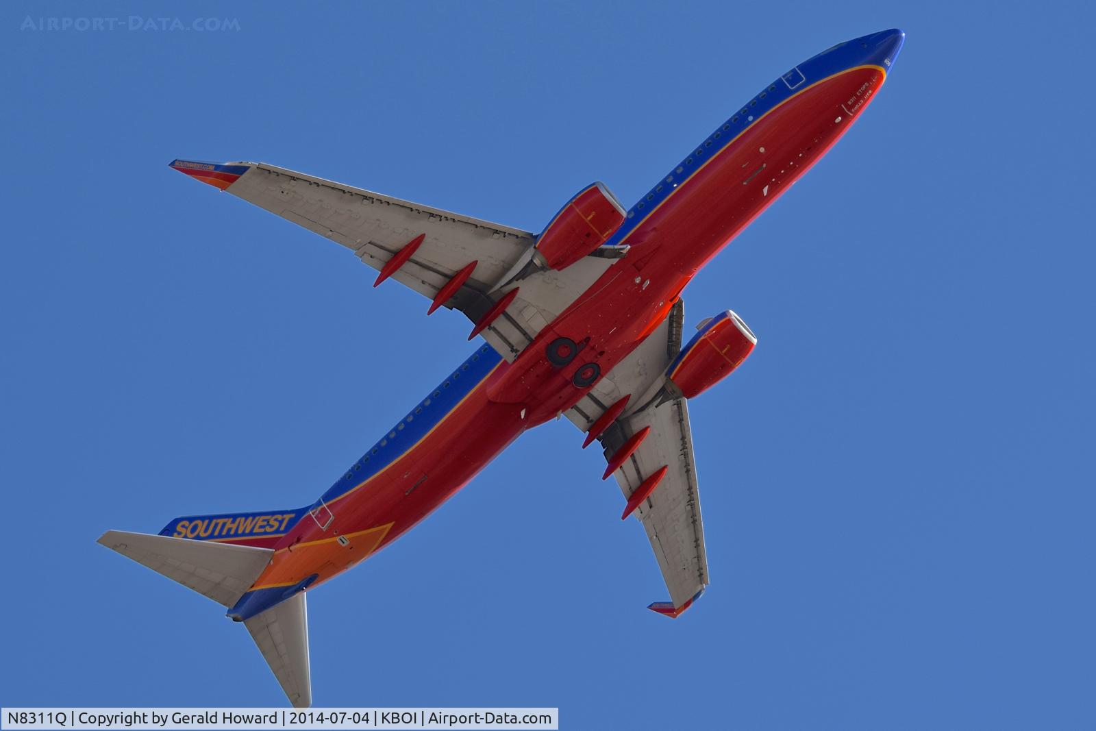 N8311Q, 2012 Boeing 737-8H4 C/N 38808, Departing RWY 10L.