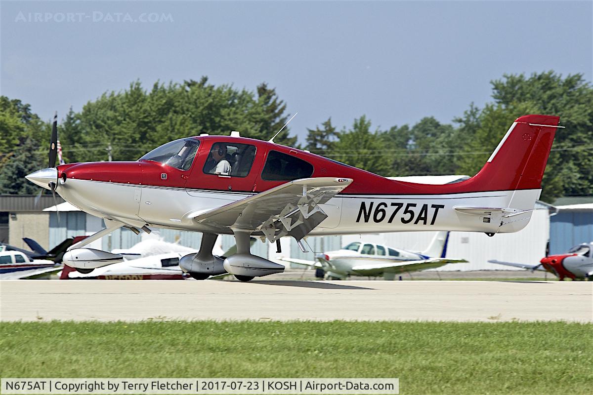 N675AT, 2015 Cirrus SR22 C/N 4220, at 2017 EAA AirVenture at Oshkosh