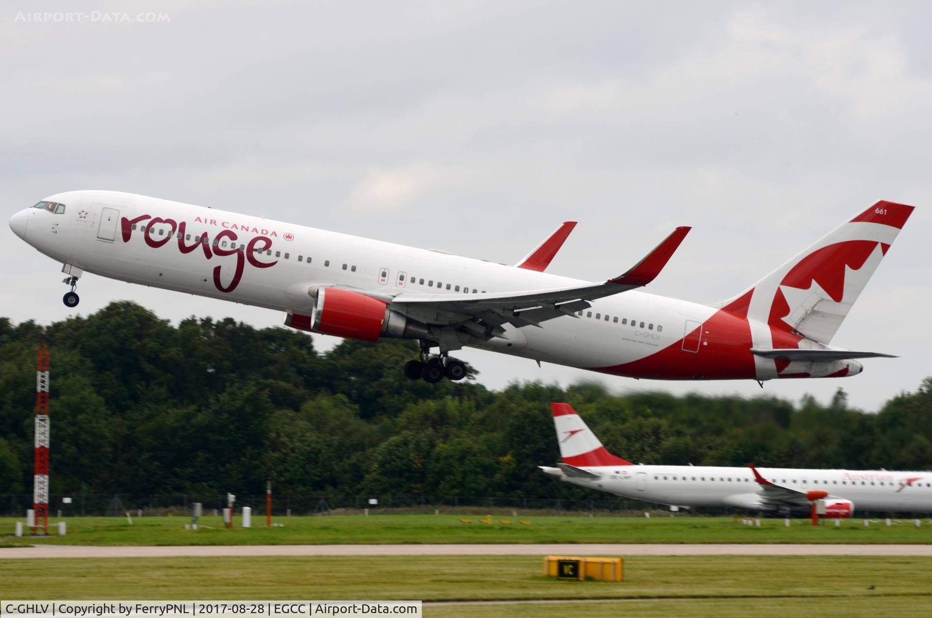 C-GHLV, 2001 Boeing 767-333 C/N 30852, Rouge B763 departing for Canada.