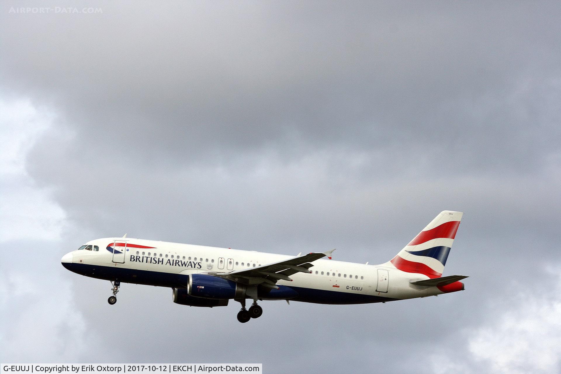 G-EUUJ, 2002 Airbus A320-232 C/N 1883, G-EUUJ landing rw 22L