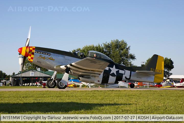N151MW, 1945 North American P-51D Mustang C/N 124-48386, North American P-51D Mustang 