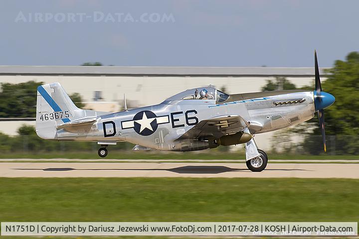 N1751D, 1944 North American P-51D Mustang C/N 122-31401 (44-63675), North American P-51D Mustang 