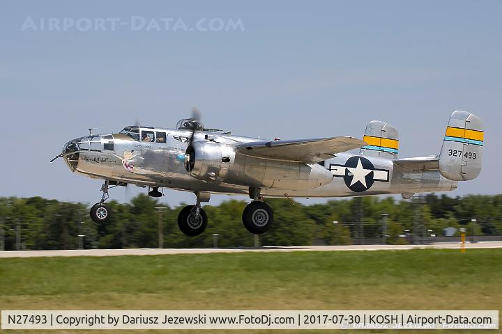 N27493, 1944 North American TB-25K Mitchell C/N 44-29869/108-33144, North American B-25J Mitchell 