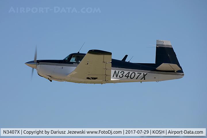 N3407X, 1966 Mooney M20E C/N 1110, Mooney M20E Chapparal  C/N 1110, N3407X