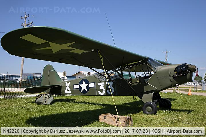 N42220, 1945 Piper J3C-65 Cub Cub C/N 14470, Piper J3C-65 Cub  C/N 14470, N42220