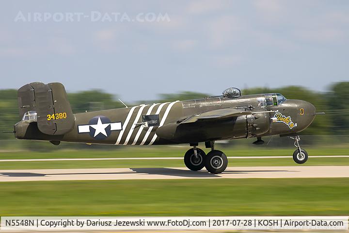 N5548N, 1943 North American B-25H Mitchell C/N 98-21107, North American B-25H Mitchell 
