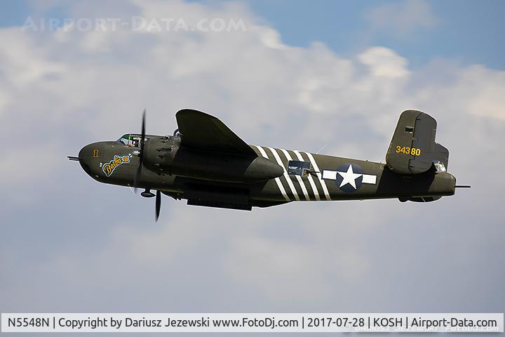 N5548N, 1943 North American B-25H Mitchell C/N 98-21107, North American B-25H Mitchell 