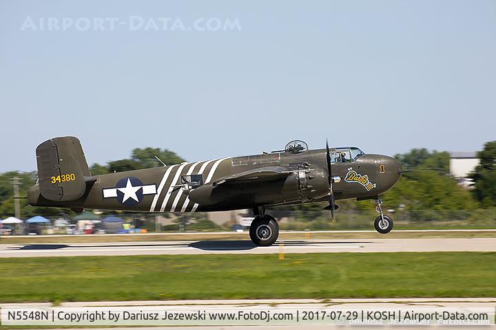 N5548N, 1943 North American B-25H Mitchell C/N 98-21107, North American B-25H Mitchell 