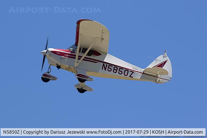 N5850Z, 1963 Piper PA-22-108 Colt Colt C/N 22-9705, Piper PA-22-108 Tri-Pacer  C/N 22-9705, N5850Z