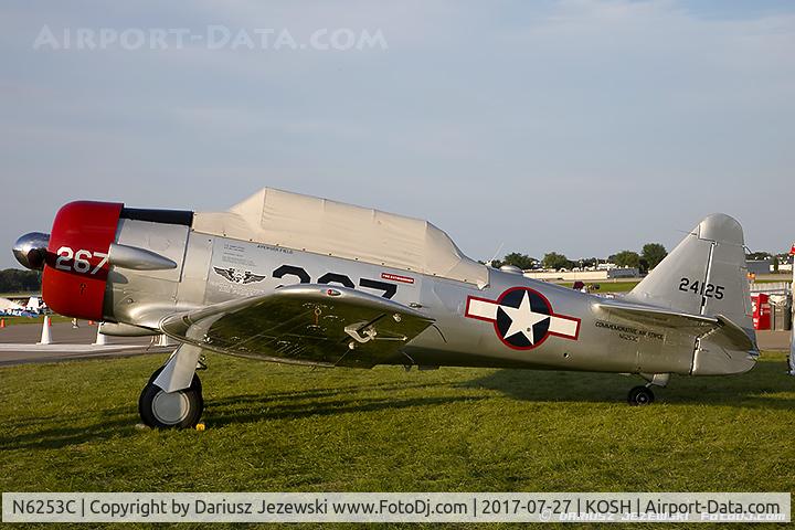 N6253C, North American T-6G Texan C/N 168-47, North American T-6D Texan  C/N 168-47, N6253C