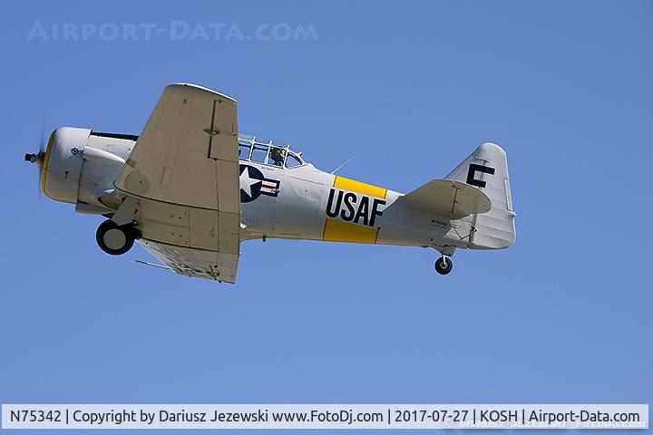 N75342, 1956 North American AT-6D Texan C/N 42-44641, North American AT-6D Texan  C/N 42-44641, N75342