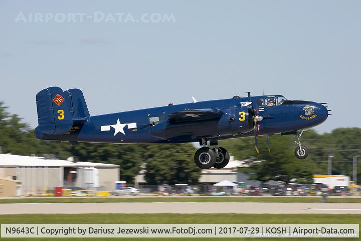 N9643C, 1944 North American B-25J Mitchell Mitchell C/N 108-47512, North American B-25J Mitchell 