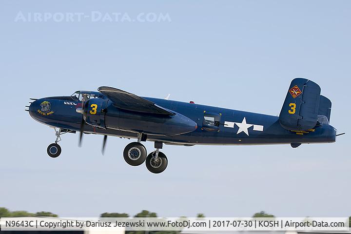 N9643C, 1944 North American B-25J Mitchell Mitchell C/N 108-47512, North American B-25J Mitchell 