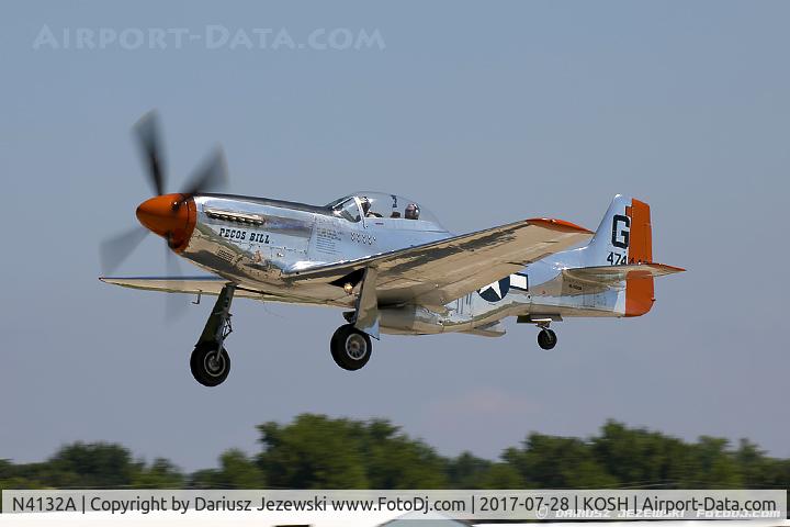 N4132A, 1944 North American P-51D Mustang C/N 122-40985, North American P-51D Mustang 