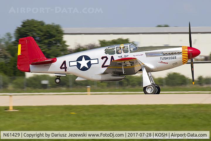 N61429, 1942 North American P-51C Mustang C/N 103-26199, North American P-51C Mustang 
