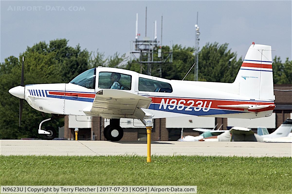 N9623U, 1975 Grumman American AA-5 Traveler C/N AA5-0823, At 2017 EAA AirVenture at Oshkosh