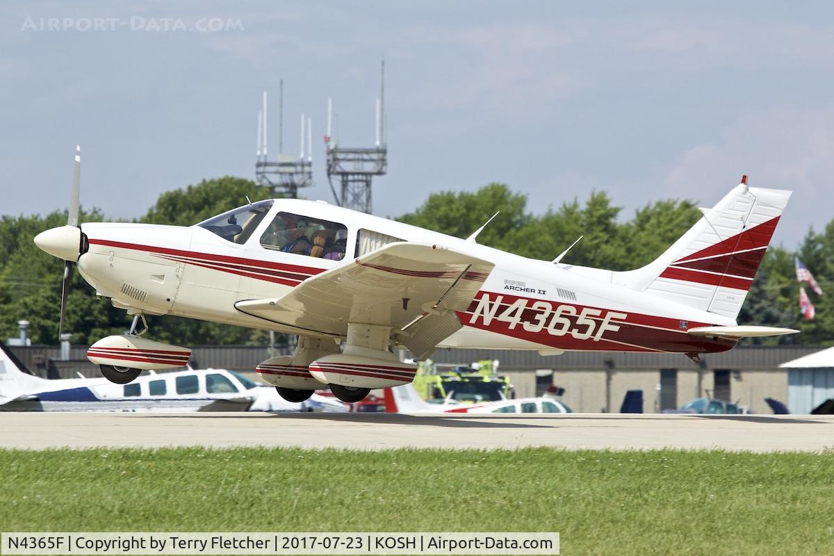 N4365F, 1984 Piper PA-28-181 Archer II C/N 28-8490082, At 2017 EAA AirVenture at Oshkosh