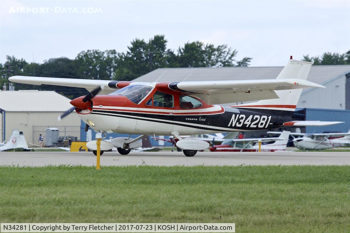 N34281, 1972 Cessna 177B Cardinal C/N 17701746, At 2017 EAA AirVenture at Oshkosh