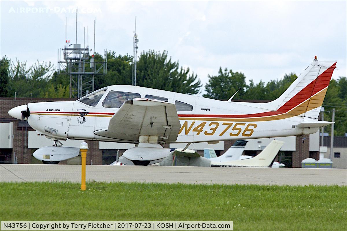 N43756, 1977 Piper PA-28-181 Archer C/N 28-7890011, At 2017 EAA AirVenture at Oshkosh