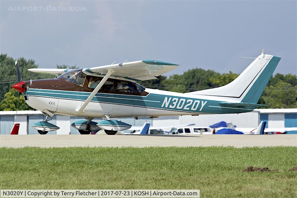 N3020Y, 1962 Cessna 182E Skylane C/N 18254020, At 2017 EAA AirVenture at Oshkosh