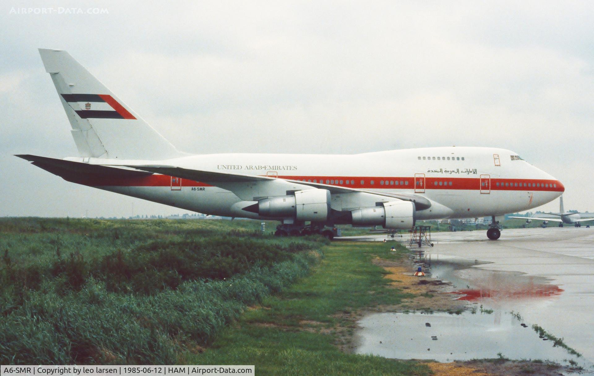 A6-SMR, 1979 Boeing 747SP-31 C/N 21961, Hamburg 12.6.1985