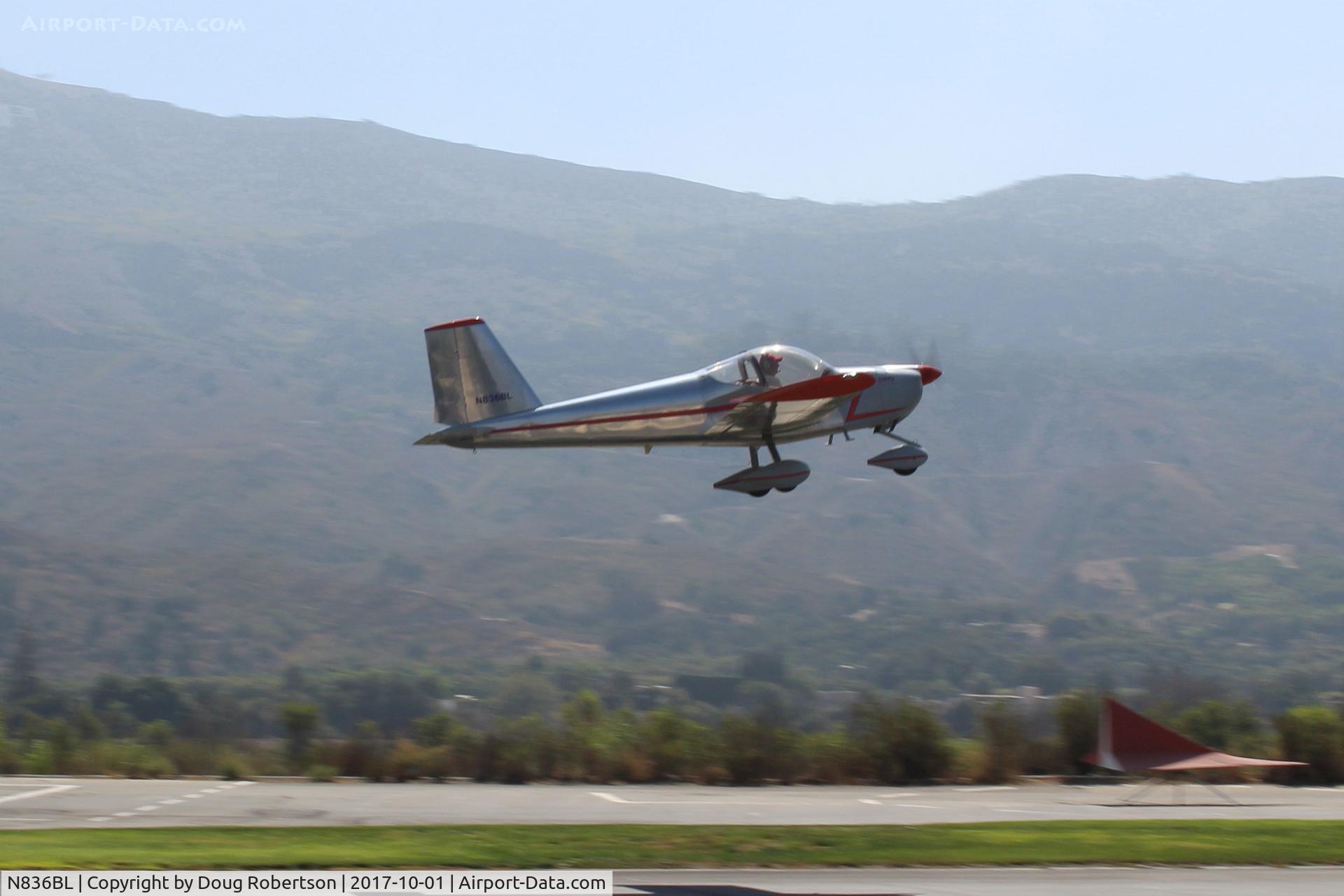 N836BL, 2016 Vans RV-12 C/N 120836, 2016 Lang VAN's RV-12A 'SUNNY', Rotax 912-ULS 100  Hp, Experimental class, excellent-appearing workmanship, takeoff climb Rwy 22