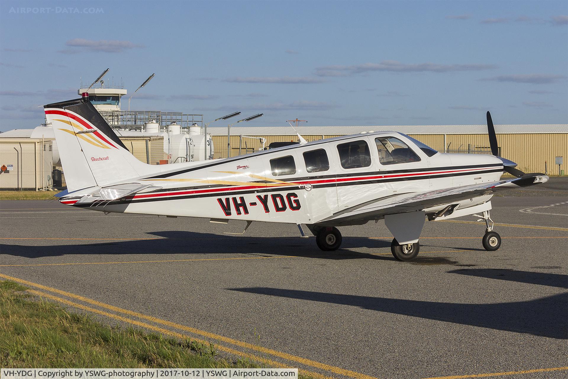 VH-YDG, 2003 Raytheon Aircraft Company A36 Bonanza C/N E-3484, Elliott Holdings Pty Ltd (VH-YDG) Raytheon A36 Bonanza at Wagga Wagga Airport