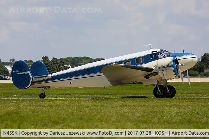 N45SK, 1952 Beech C-45H Expeditor C/N AF-645, Beech C45H Expeditor  C/N AF-645 , N45SK
