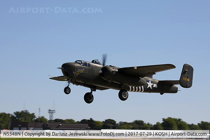 N5548N, 1943 North American B-25H Mitchell C/N 98-21107, North American B-25H Mitchell 
