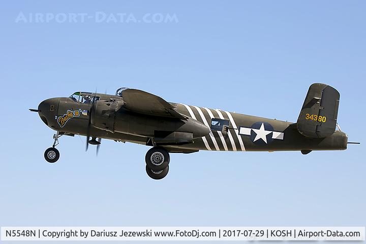 N5548N, 1943 North American B-25H Mitchell C/N 98-21107, North American B-25H Mitchell 