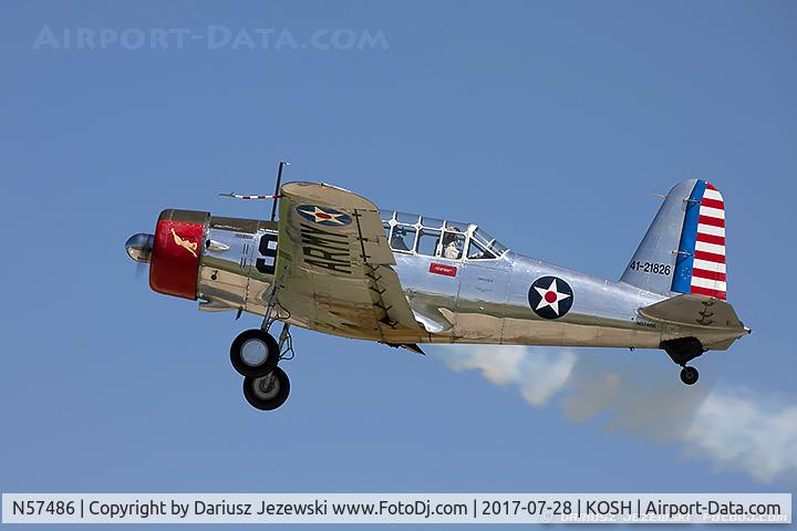 N57486, 1942 Consolidated Vultee BT-13A Valiant C/N 5665, Consolidated Vultee BT-13A Valiant 