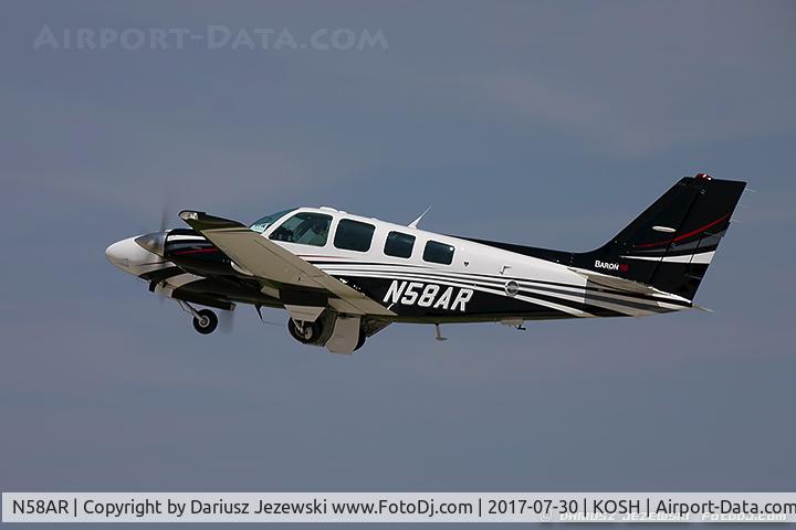 N58AR, 1987 Beech 58 Baron C/N TH-1525, Beech 58 Baron  C/N TH-1525, N58AR