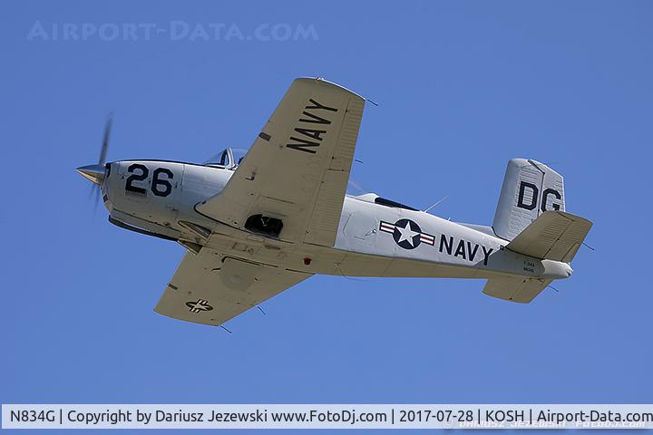 N834G, 1955 Beech (CCF) T-34A (A45) Mentor C/N CCF34-95, Beech A45 (T-34A) Mentor  C/N CCF34-95, N834G