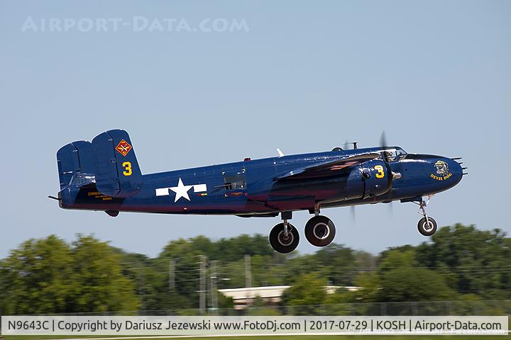 N9643C, 1944 North American B-25J Mitchell Mitchell C/N 108-47512, North American B-25J Mitchell 