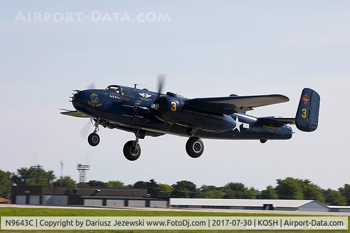 N9643C, 1944 North American B-25J Mitchell Mitchell C/N 108-47512, North American B-25J Mitchell 