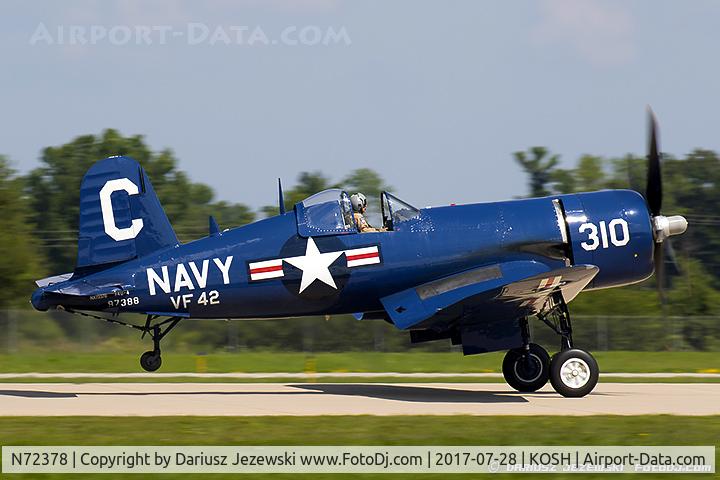 N72378, 1946 Vought F4U-4 Corsair C/N 9542, Chance Vought F4U-4 Corsair  C/N 97388, NX72378