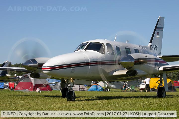 D-INFO, 1981 Piper PA-31T2 Cheyenne IIXL C/N 31T-8166031, Piper PA-31T2 Cheyenne IIXL  C/N 31T-8166031, D-INFO