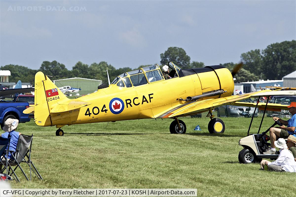 CF-VFG, 1952 Canadian Car & Foundry T-6 Harvard Mk.4 C/N CCF4-195, At 2017 EAA AirVenture at Oshkosh