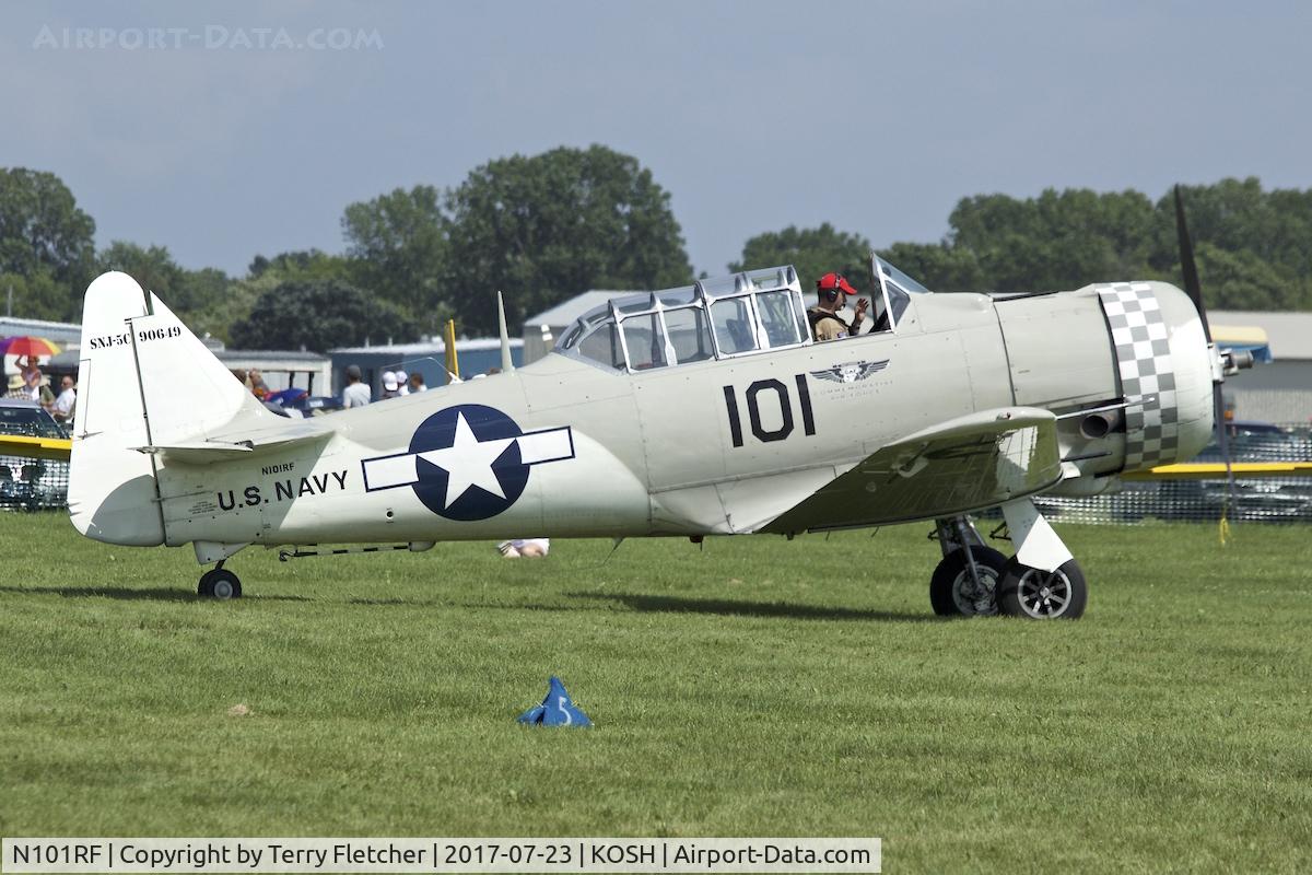 N101RF, 1942 North American SNJ-5 Texan Texan C/N 90649, At 2017 EAA AirVenture at Oshkosh