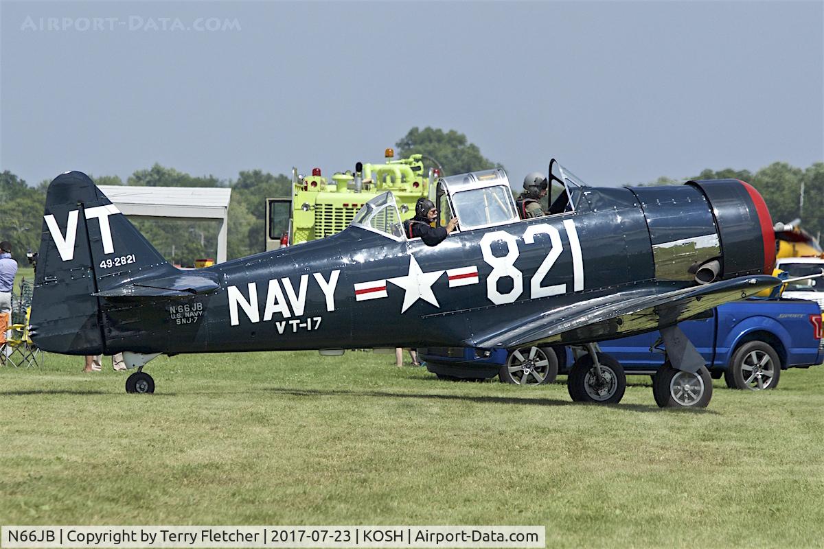 N66JB, 1949 North American T-6G Texan C/N 168-19, At 2017 EAA AirVenture at Oshkosh