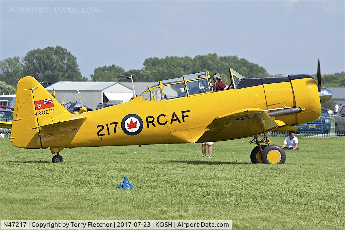 N47217, 1951 Canadian Car & Foundry Harvard MK IV C/N CCF4-8, At 2017 EAA AirVenture at Oshkosh
