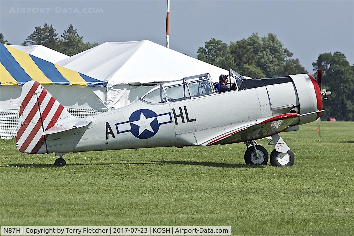 N87H, 1941 North American AT-6D Texan C/N 41-34571, At 2017 EAA AirVenture at Oshkosh