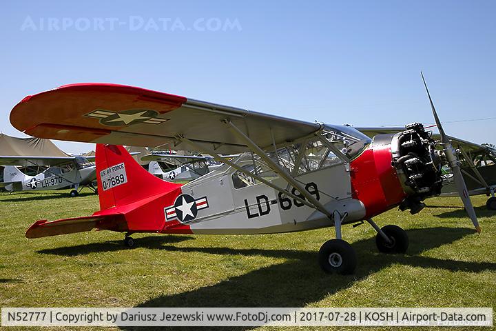 N52777, 1943 Stinson L-5 Sentinel C/N 7689, Stinson L-5E Sentinel  C/N 7689, N52777