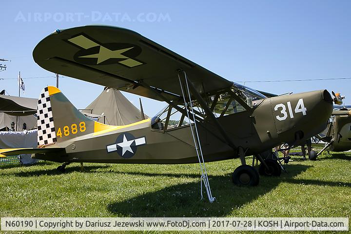 N60190, 1945 Stinson L-5 Sentinel C/N 76-91, Stinson L-5 Sentinel  C/N 76-91 , N60190