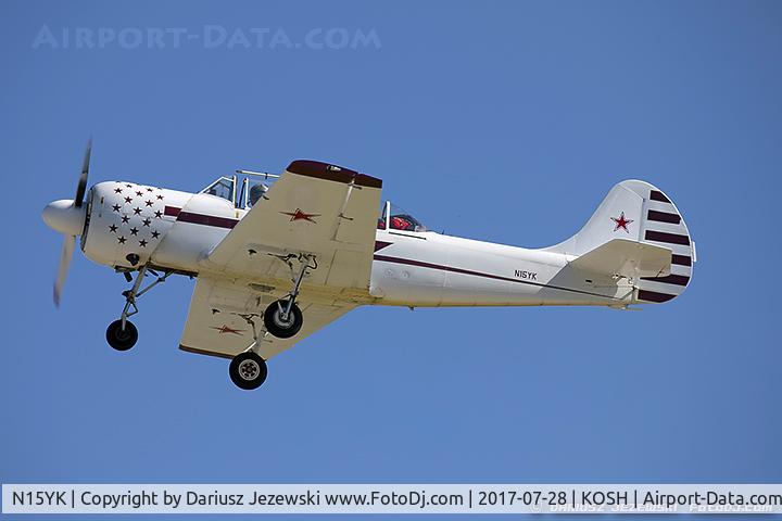 N15YK, 1993 Yakovlev Yak-52 C/N 9311702, Yakovlev Yak-52  C/N 9311702, N15YK