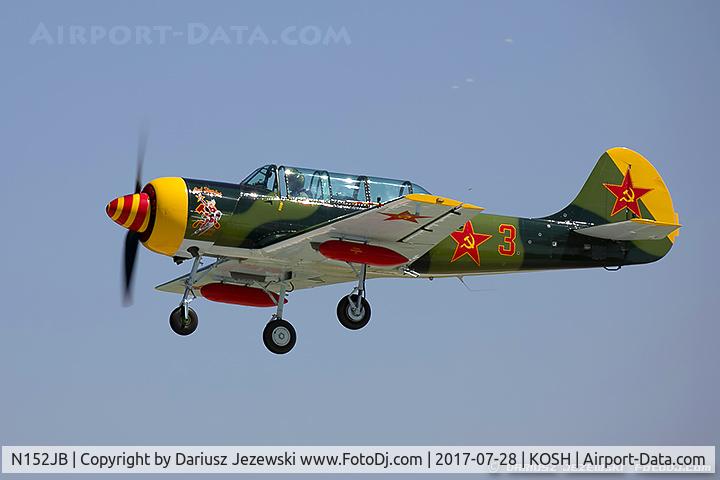 N152JB, 1981 Yakovlev (Aerostar) Yak-52 C/N 811403, Yakovlev (Aerostar) Yak-52  C/N 811403, N152JB